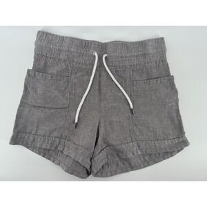 Athleta Cabo Linen Textured 4" Short Sz 2 Gray